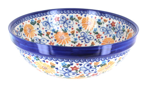 Polish Pottery Butterfly Medium Serving Bowl