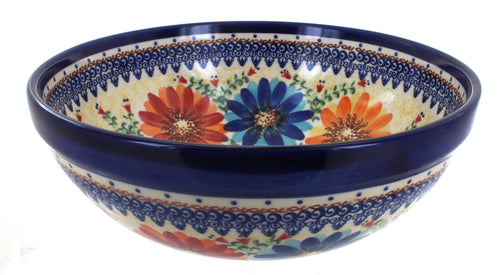 Polish Pottery Autumn Burst Medium Serving Bowl