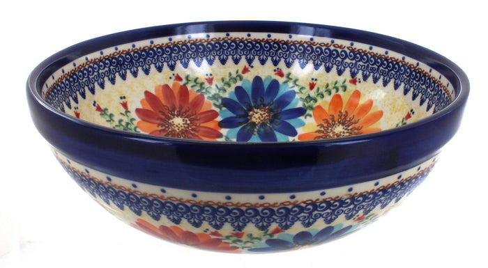 Polish Pottery Autumn Burst Medium Serving Bowl