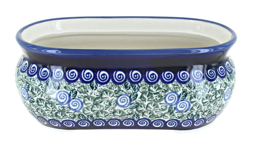 Polish Pottery Seaside Swirl Small Planter