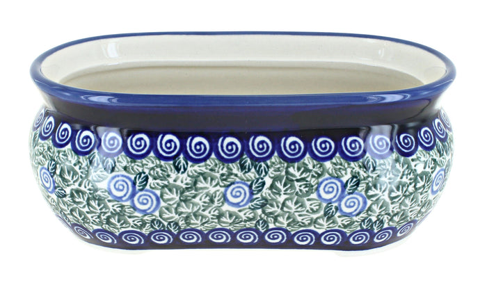 Polish Pottery Seaside Swirl Small Planter