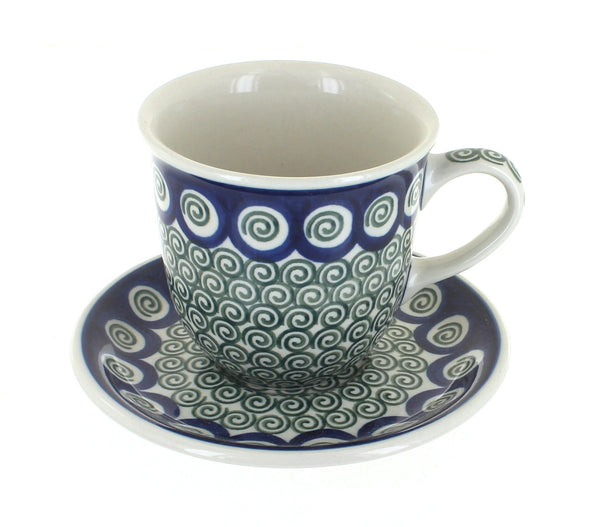 Peacock Swirl Cup & Saucer