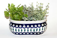 Peacock Small Planter Polish Pottery