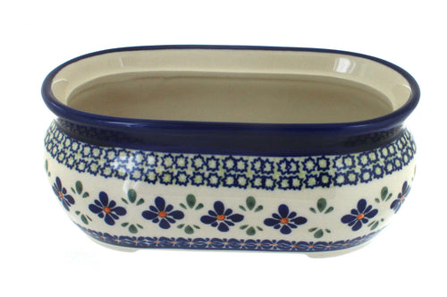 Polish Pottery Mosaic Flower Small Planter