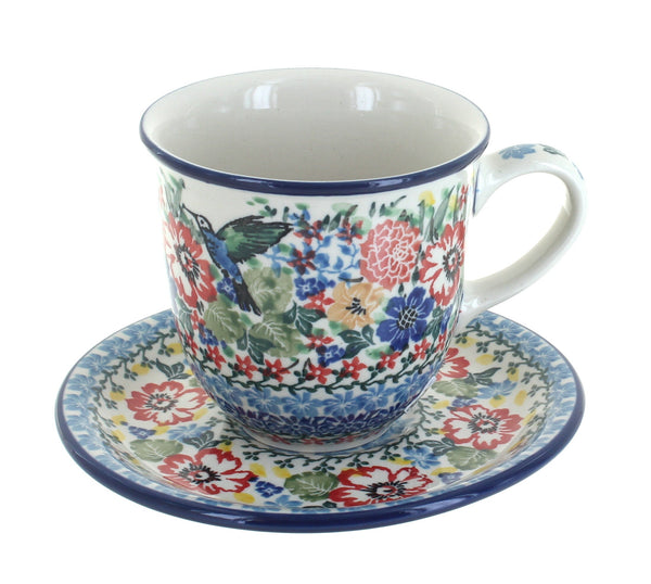 Hummingbird Coffee Mug & Saucer