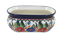 Polish Pottery Floral Butterfly Small Planter