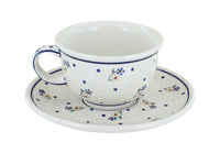 Polish Pottery Country Meadow Cup & Saucer
