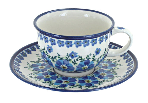 Polish Pottery Kalina Cup & Saucer
