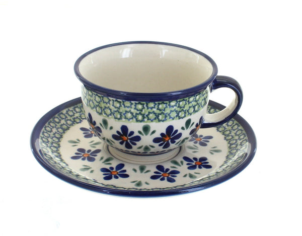 Mosaic Flower Cup & Saucer