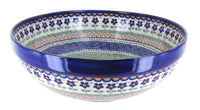 Polish Pottery Aztec Flower Large Serving Bowl