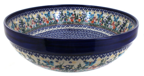 Polish Pottery Garden of Eden Large Serving Bowl