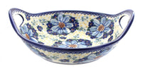 Polish Pottery Daisy Surprise Deep Bowl with Handles
