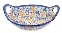 Polish Pottery Butterfly Deep Bowl with Handles