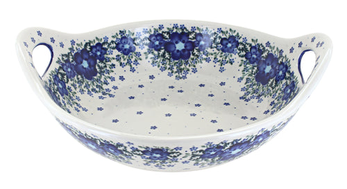 Polish Pottery Melanie Deep Bowl with Handles