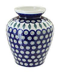 Polish Pottery Peacock Medium Vase