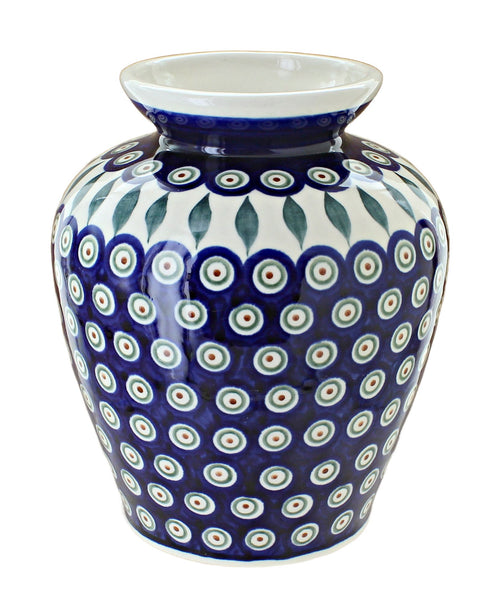 Polish Pottery Peacock Medium Vase