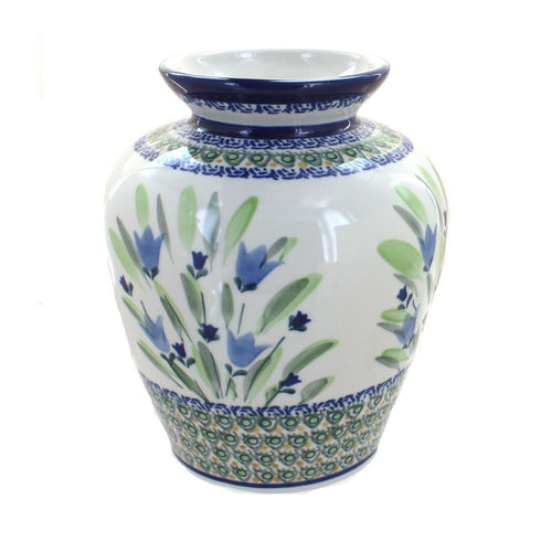 Polish Pottery Blue Tulip Medium Vase