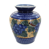 Polish Pottery Grapes Medium Vase