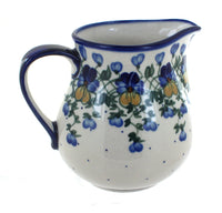 Polish Pottery Pansies Pitcher
