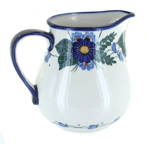 Polish Pottery Forget Me Not Pitcher