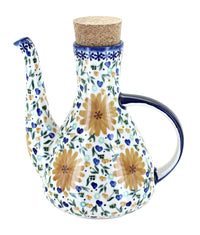 Polish Pottery Yellow Daisy Olive Oil Container