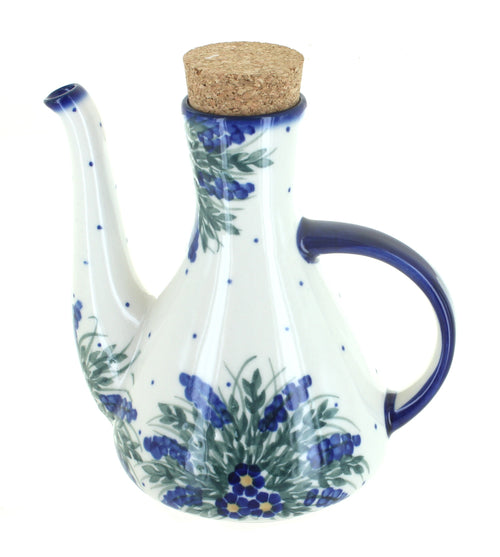 Polish Pottery Hyacinth Olive Oil Container