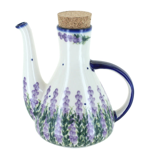 Polish Pottery Lavender Fields Olive Oil Container