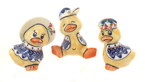 Polish Pottery Autumn Burst Duck Family