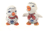 Polish Pottery Garden Tulip Baby Duck Set