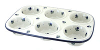 Polish Pottery Blueberry Muffin Pan