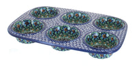 Polish Pottery Mardi Gras Muffin Pan