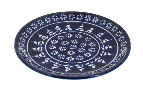 Polish Pottery Winter Nights Dessert Plate