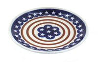 Polish Pottery Stars & Stripes Dessert Plate