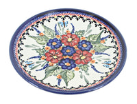 Polish Pottery Floral Butterfly Dessert Plate