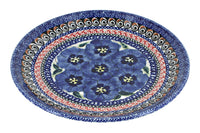 Polish Pottery Blue Art Dessert Plate