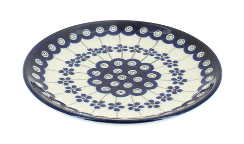Polish Pottery Flowering Peacock Saucer