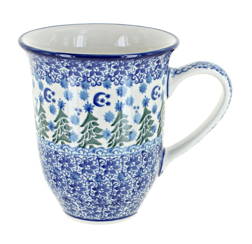 Polish Pottery Evergreen Magic Large Coffee Mug