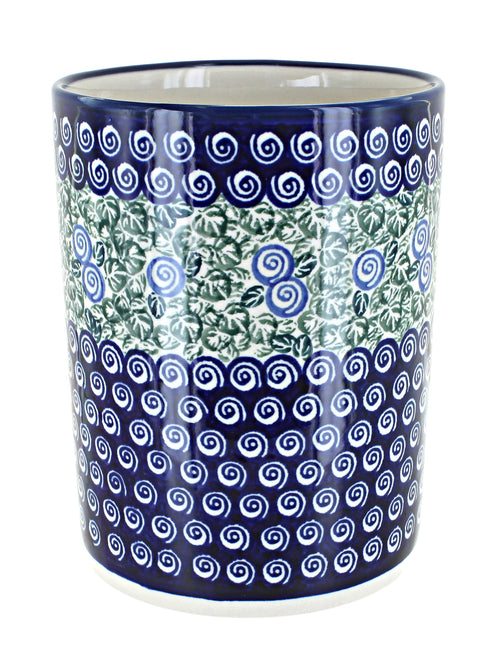 Polish Pottery Seaside Swirl Utensil Jar