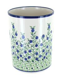 Polish Pottery Porcelain Vine Utensil Jar