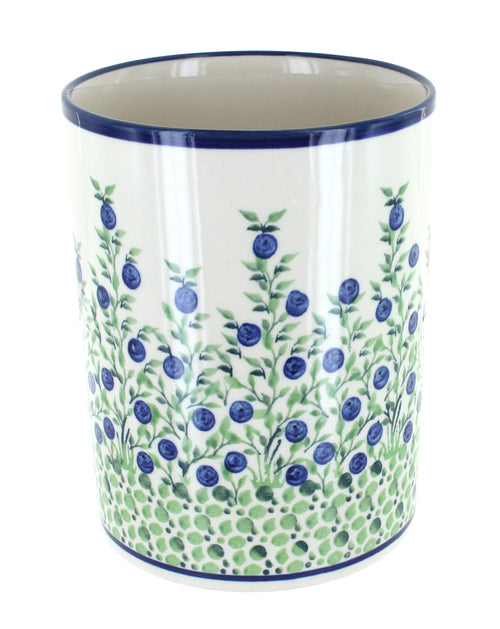 Polish Pottery Porcelain Vine Utensil Jar