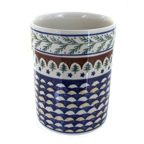 Polish Pottery Evergreen Utensil Jar