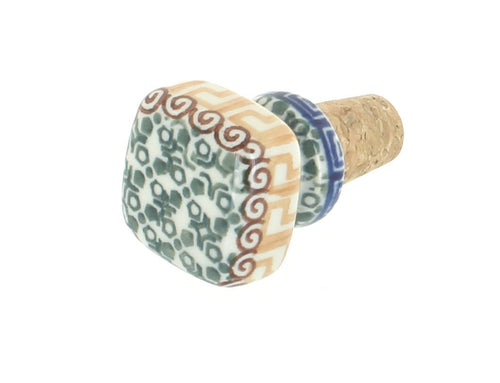 Polish Pottery Athena Square Wine Cork