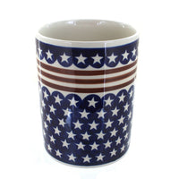 Polish Pottery Stars & Stripes Utensil Jar