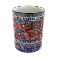 Polish Pottery Jungle Flower Utensil Jar