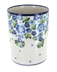 Polish Pottery Vintage Violet Utensil Jar