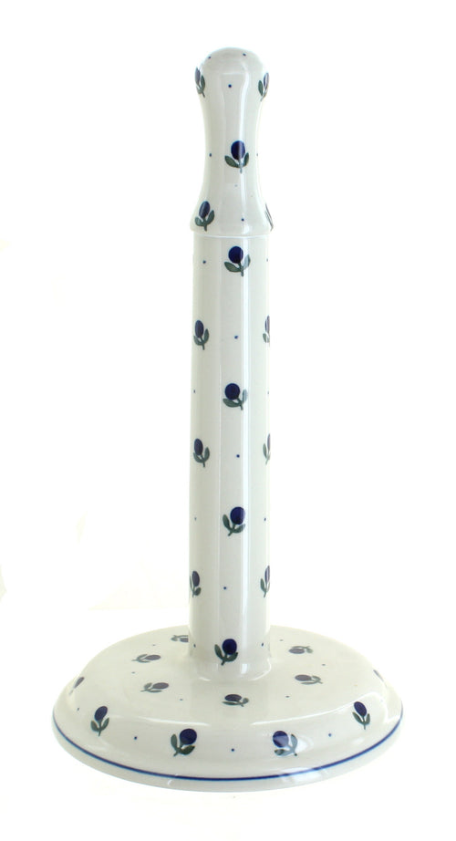 Polish Pottery Blueberry Paper Towel Holder