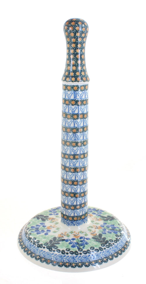 Polish Pottery Lily of the Valley Paper Towel Holder