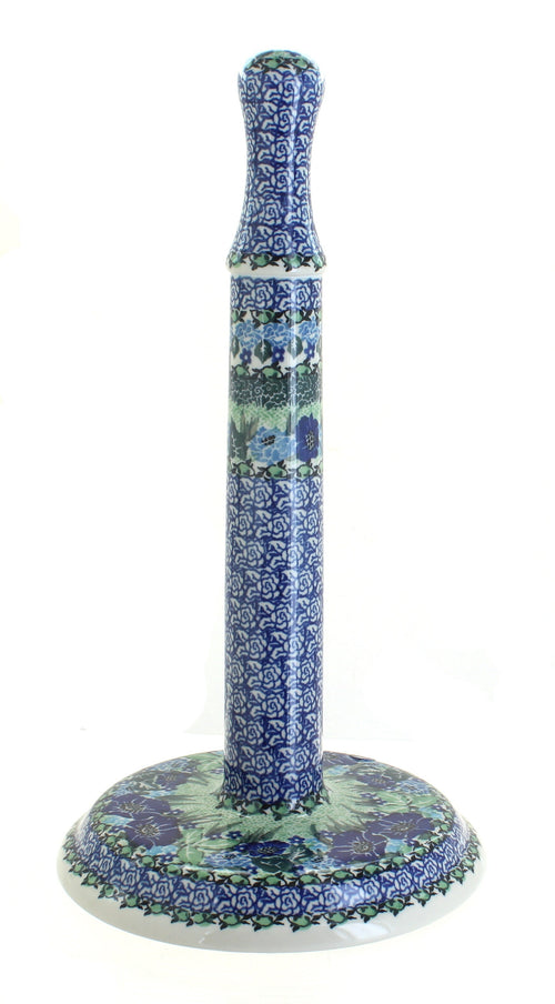 Polish Pottery Sapphire Fields Paper Towel Holder