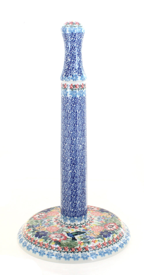 Polish Pottery Hummingbird Paper Towel Holder