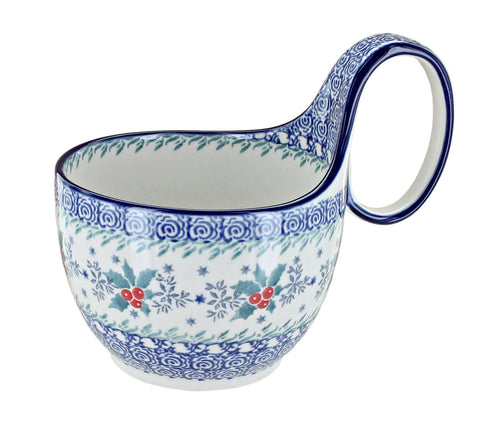 Polish Pottery December Joy Soup Mug